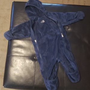 North Face Fleece Bunting - Navy Size 6-12 months